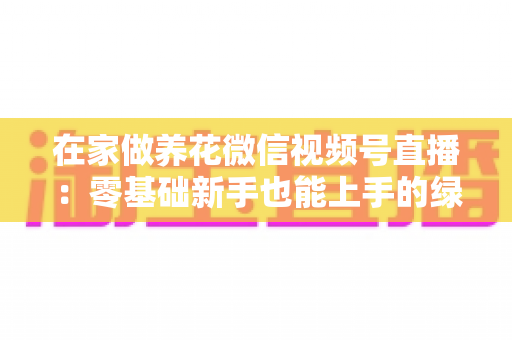 在家做养花微信视频号直播:零基础新手也能上手的绿植直播变现全攻略 在家做养花微信视频号直播:零基础新手也能上手的绿植直播变现全攻略