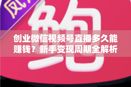 创业微信视频号直播多久能赚钱?新手变现周期全解析与实操避坑指南 创业微信视频号直播多久能赚钱?新手变现周期全解析与实操避坑指南