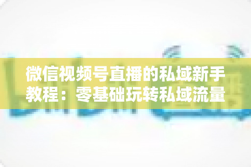 微信视频号直播的私域新手教程:零基础玩转私域流量运营与变现全攻略 微信视频号直播的私域新手教程:零基础玩转私域流量运营与变现全攻略