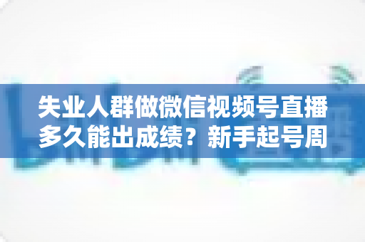 失业人群做微信视频号直播多久能出成绩?新手起号周期、变现时间与提速方法全解析 失业人群做微信视频号直播多久能出成绩?新手起号周期、变现时间与提速方法全解析