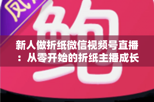 新人做折纸微信视频号直播：从零开始的折纸主播成长全攻略