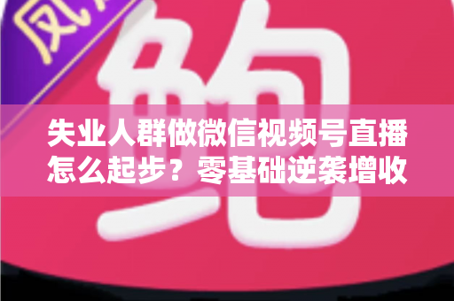 失业人群做微信视频号直播怎么起步？零基础逆袭增收的实战指南