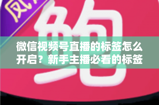 微信视频号直播的标签怎么开启?新手主播必看的标签设置教程与流量提升指南 微信视频号直播的标签怎么开启?新手主播必看的标签设置教程与流量提升指南