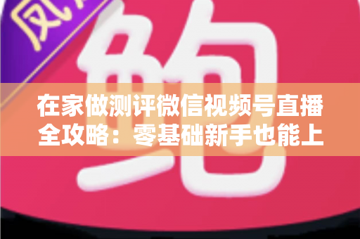 在家做测评微信视频号直播全攻略：零基础新手也能上手的居家变现指南