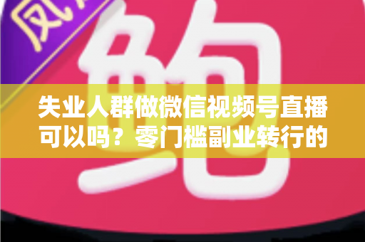 失业人群做微信视频号直播可以吗？零门槛副业转行的真实答案与实操指南