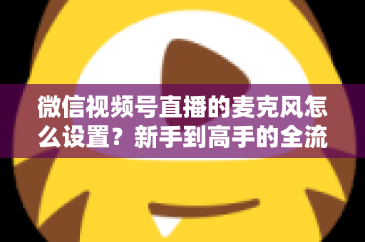 微信视频号直播的麦克风怎么设置?新手到高手的全流程音质优化指南 微信视频号直播的麦克风怎么设置?新手到高手的全流程音质优化指南