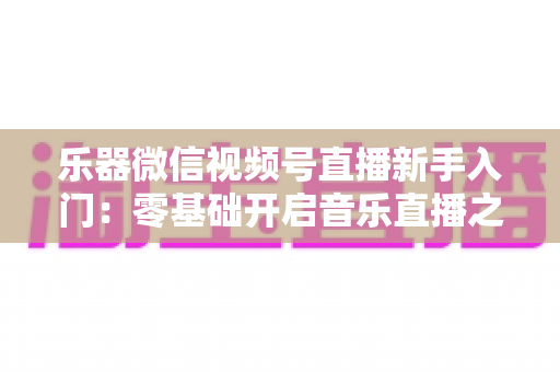 乐器微信视频号直播新手入门:零基础开启音乐直播之旅的完整实战指南 乐器微信视频号直播新手入门:零基础开启音乐直播之旅的完整实战指南