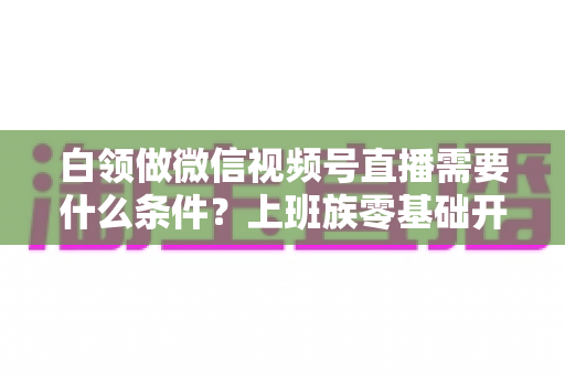 白领做微信视频号直播需要什么条件?上班族零基础开播全攻略,帮你理清账号、设备、内容与时间管理必备要素 白领做微信视频号直播需要什么条件?上班族零基础开播全攻略,帮你理清账号、设备、内容与时间管理必备要素
