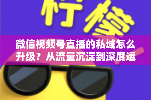 微信视频号直播的私域怎么升级?从流量沉淀到深度运营的实战进阶指南 微信视频号直播的私域怎么升级?从流量沉淀到深度运营的实战进阶指南