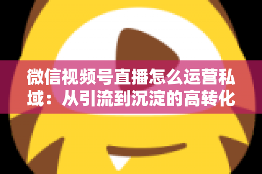 微信视频号直播怎么运营私域:从引流到沉淀的高转化实战全攻略 微信视频号直播怎么运营私域:从引流到沉淀的高转化实战全攻略