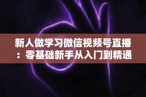 新人做学习微信视频号直播:零基础新手从入门到精通的完整实战指南 新人做学习微信视频号直播:零基础新手从入门到精通的完整实战指南