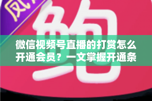 微信视频号直播的打赏怎么开通会员?一文掌握开通条件、详细步骤与直播变现全攻略 微信视频号直播的打赏怎么开通会员?一文掌握开通条件、详细步骤与直播变现全攻略