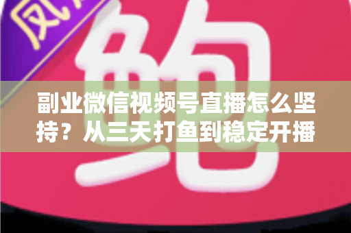 副业微信视频号直播怎么坚持?从三天打鱼到稳定开播的全流程实战指南 副业微信视频号直播怎么坚持?从三天打鱼到稳定开播的全流程实战指南