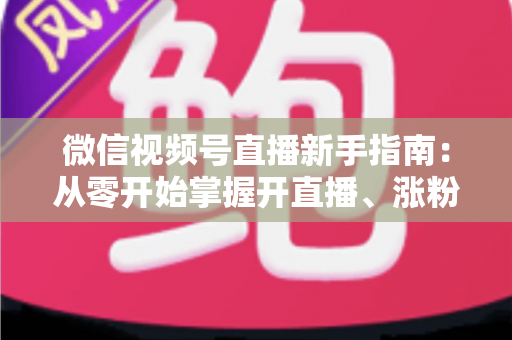 微信视频号直播新手指南:从零开始掌握开直播、涨粉丝与变现的完整教程 微信视频号直播新手指南:从零开始掌握开直播、涨粉丝与变现的完整教程