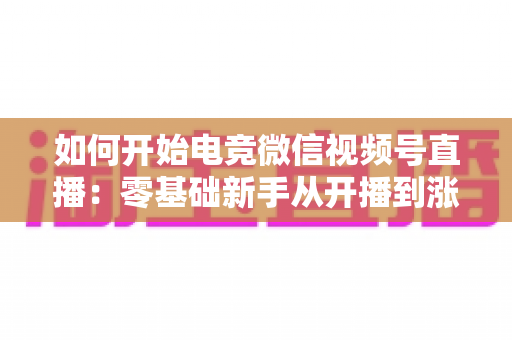 如何开始电竞微信视频号直播:零基础新手从开播到涨粉的完整实战指南 如何开始电竞微信视频号直播:零基础新手从开播到涨粉的完整实战指南