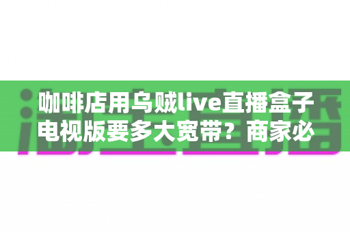 咖啡店用乌贼live直播盒子电视版要多大宽带？商家必备宽带配置全攻略与选型指南