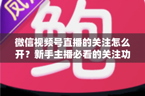 微信视频号直播的关注怎么开?新手主播必看的关注功能开启教程与涨粉实战指南 微信视频号直播的关注怎么开?新手主播必看的关注功能开启教程与涨粉实战指南