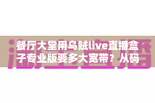 餐厅大堂用乌贼live直播盒子专业版要多大宽带？从码率到组网的带宽配置全攻略