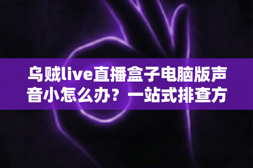 乌贼live直播盒子电脑版声音小怎么办？一站式排查方案与音量优化全攻略