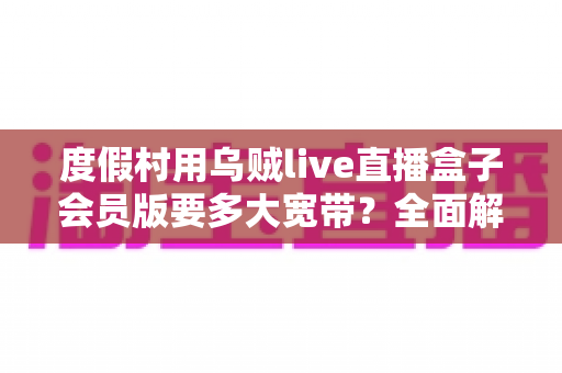 度假村用乌贼live直播盒子会员版要多大宽带？全面解析带宽配置与直播稳定性指南