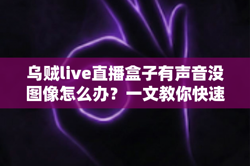 乌贼live直播盒子有声音没图像怎么办？一文教你快速排查与彻底解决
