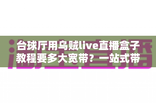 台球厅用乌贼live直播盒子教程要多大宽带?一站式带宽配置与安装指南 台球厅用乌贼live直播盒子教程要多大宽带?一站式带宽配置与安装指南