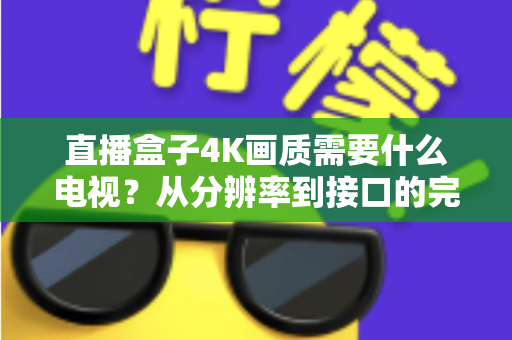 直播盒子4K画质需要什么电视？从分辨率到接口的完整选购指南，帮你避开90%的踩坑陷阱