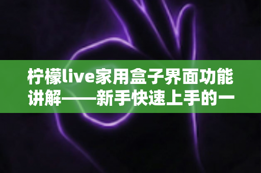 柠檬live家用盒子界面功能讲解——新手快速上手的一站式操作指南