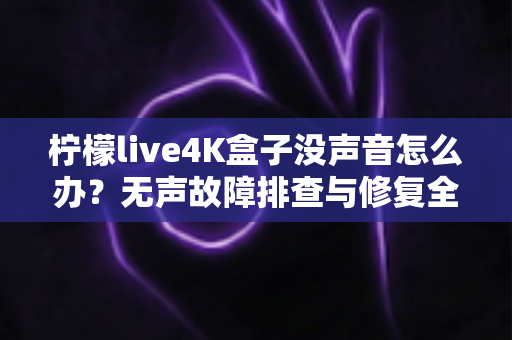 柠檬live4K盒子没声音怎么办？无声故障排查与修复全攻略大揭秘