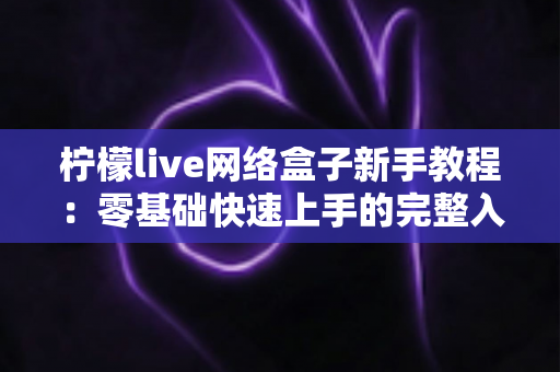 柠檬live网络盒子新手教程：零基础快速上手的完整入门指南