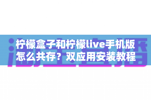 柠檬盒子和柠檬live手机版怎么共存？双应用安装教程与冲突解决全攻略