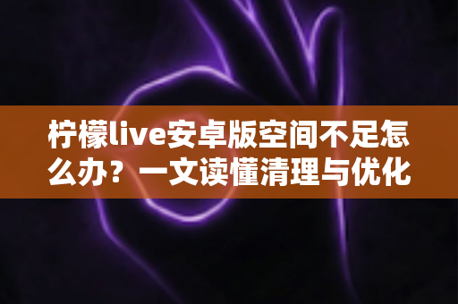 柠檬live安卓版空间不足怎么办？一文读懂清理与优化全攻略