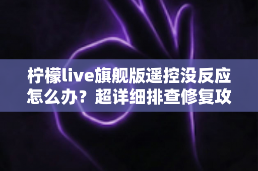柠檬live旗舰版遥控没反应怎么办？超详细排查修复攻略，让你秒变维修高手轻松搞定操控难题