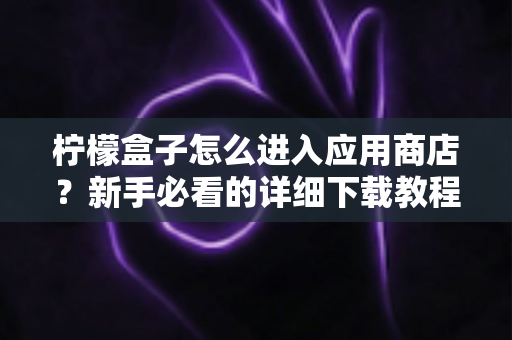 柠檬盒子怎么进入应用商店？新手必看的详细下载教程与实用避坑指南