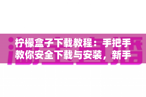柠檬盒子下载教程：手把手教你安全下载与安装，新手也能一步到位