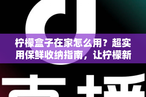 柠檬盒子在家怎么用？超实用保鲜收纳指南，让柠檬新鲜度提升一倍