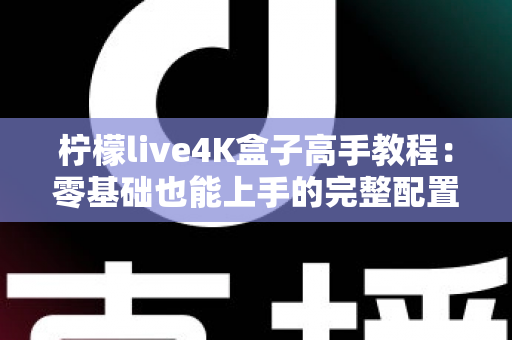 柠檬live4K盒子高手教程：零基础也能上手的完整配置与性能优化指南