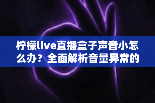 柠檬live直播盒子声音小怎么办？全面解析音量异常的排查方法与实用解决方案