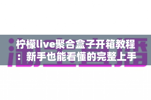 柠檬live聚合盒子开箱教程:新手也能看懂的完整上手指南 柠檬live聚合盒子开箱教程:新手也能看懂的完整上手指南
