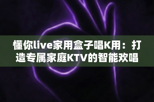 懂你live家用盒子唱K用：打造专属家庭KTV的智能欢唱神器