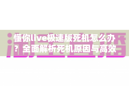 懂你live极速版死机怎么办？全面解析死机原因与高效解决方法，让直播观看更流畅