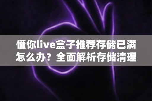 懂你live盒子推荐存储已满怎么办?全面解析存储清理与优化实用指南 懂你live盒子推荐存储已满怎么办?全面解析存储清理与优化实用指南