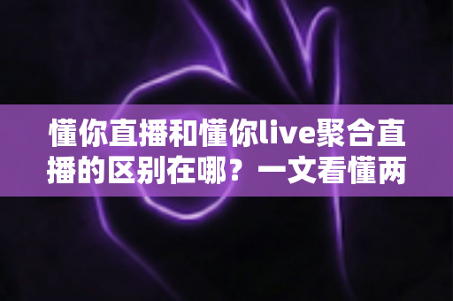 懂你直播和懂你live聚合直播的区别在哪？一文看懂两者定位、功能与选择指南