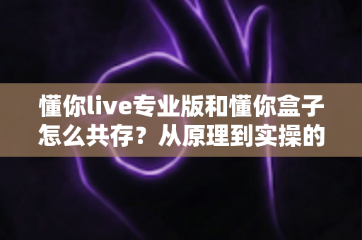 懂你live专业版和懂你盒子怎么共存？从原理到实操的全流程实用指南