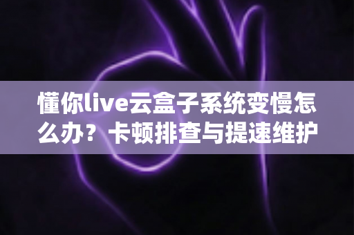 懂你live云盒子系统变慢怎么办？卡顿排查与提速维护全攻略