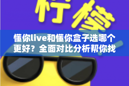 懂你live和懂你盒子选哪个更好？全面对比分析帮你找到最适合的选择