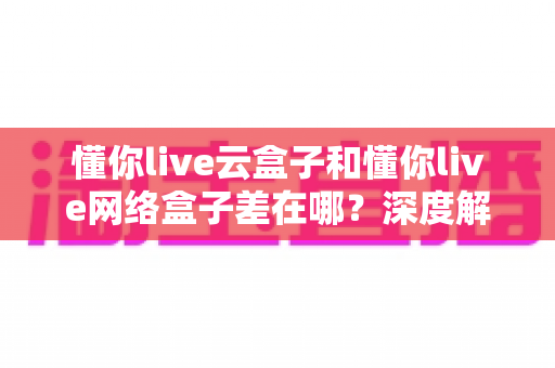 懂你live云盒子和懂你live网络盒子差在哪?深度解析两者核心区别与选购指南 懂你live云盒子和懂你live网络盒子差在哪?深度解析两者核心区别与选购指南