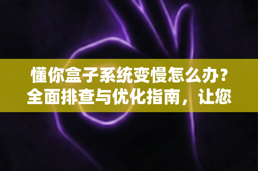 懂你盒子系统变慢怎么办?全面排查与优化指南,让您的设备焕然一新 懂你盒子系统变慢怎么办?全面排查与优化指南,让您的设备焕然一新
