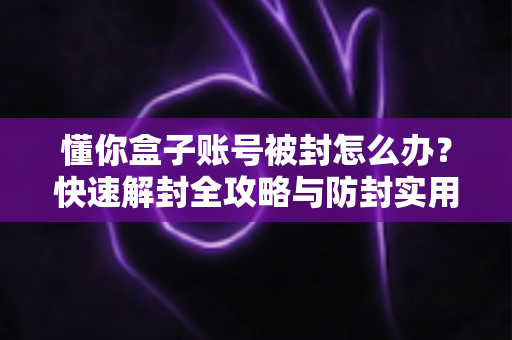 懂你盒子账号被封怎么办？快速解封全攻略与防封实用指南