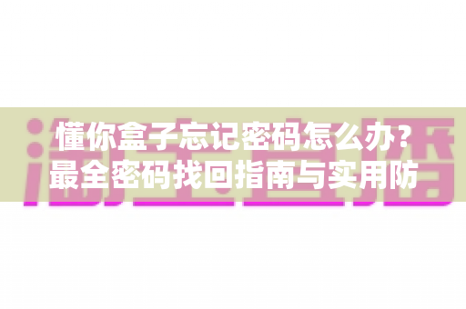 懂你盒子忘记密码怎么办?最全密码找回指南与实用防遗忘技巧助您轻松解决 懂你盒子忘记密码怎么办?最全密码找回指南与实用防遗忘技巧助您轻松解决